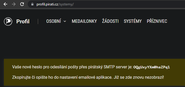Konfigurace SMTP